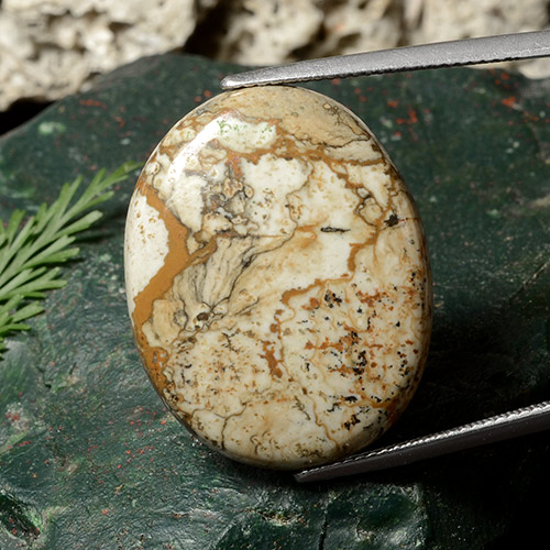 Multicolor Jasper Gem - 23.2ct Oval Cabochon (ID: 487383)