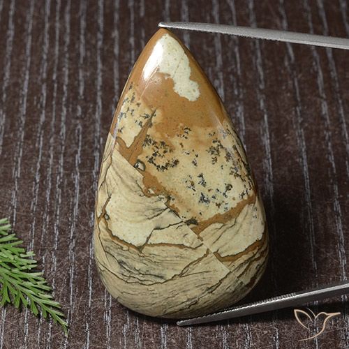 62.15ct Natural Multicolor Jasper, Pear Shape, Opaque