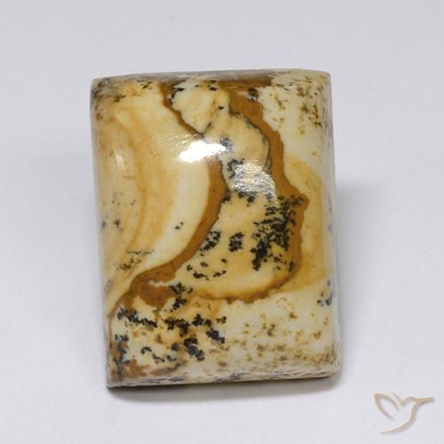 15.56 ct Multicolor Jasper Gemstone, Jasper Gem in Baguette Cabochon Shape for Sale.