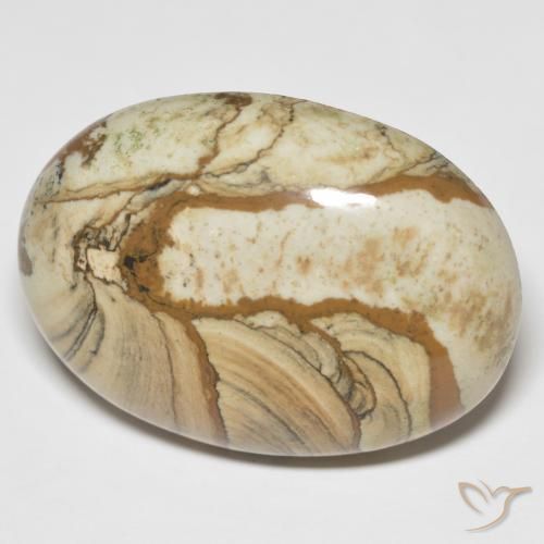 51.06 ct Multicolor Jasper Stone, Natural Jasper in Oval Cabochon Shape for Sale