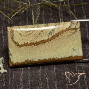 45.53 ct Multicolor Jasper Stone, Natural Jasper in Baguette Cabochon Shape for Sale