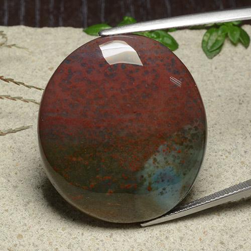 Multicolor Jasper Gem - 53.5ct Oval Cabochon (ID: 487487)
