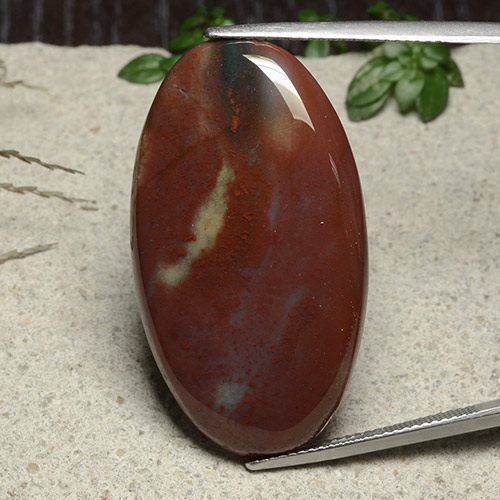 Multicolor Jasper Gem - 31.6ct Oval Cabochon (ID: 487489)