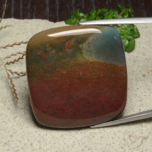 53.98ct Natural Multicolor Jasper, Cushion, Opaque
