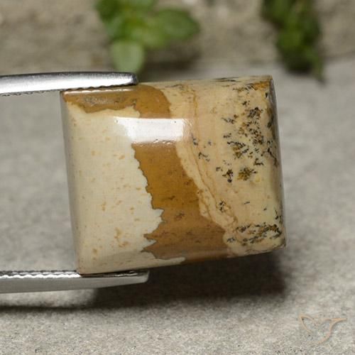 17.73 ct Multicolor Jasper Stone, Natural Jasper in Baguette Cabochon Shape for Sale