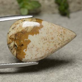 10.92 ct Multicolor Jasper Stone, Natural Jasper in Pear Cabochon Shape for Sale