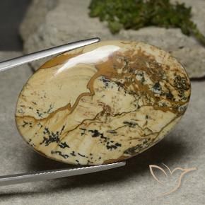 39.17 ct Multicolor Jasper Stone, Natural Jasper in Oval Cabochon Shape for Sale