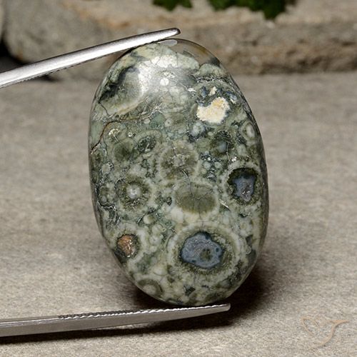 28.65ct Natural Multicolor Jasper, Oval, Opaque