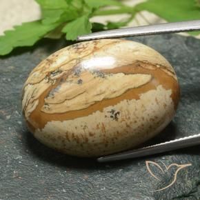36.65 ct Multicolor Jasper Stone, Natural Jasper in Oval Cabochon Shape for Sale