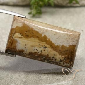 26.55 ct Multicolor Jasper Stone, Natural Jasper in Baguette Cabochon Shape for Sale