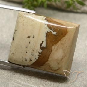 29.59 ct Multicolor Jasper Stone, Natural Jasper in Baguette Cabochon Shape for Sale