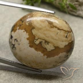 31.27 ct Multicolor Jasper Stone, Natural Jasper in Oval Cabochon Shape for Sale