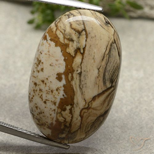 22.94ct Natural Multicolor Jasper, Oval, Opaque