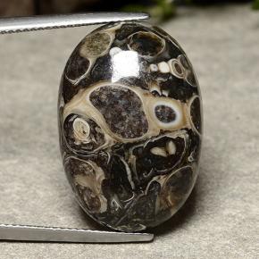 22.57 ct Multicolor Jasper Gemstone, Jasper Gem in Oval Cabochon Shape for Sale.