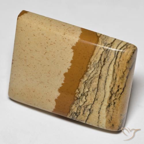 41.84 ct Multicolor Jasper Stone, Natural Jasper in Baguette Cabochon Shape for Sale