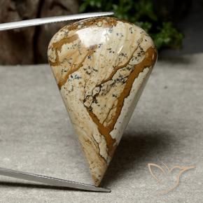 Jasper Gemstone in 44.9 x 29.1 mm Size for Sale, Jasper Stone in Multicolor Color