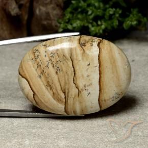 63.80 ct Multicolor Jasper Stone, Natural Jasper in Oval Cabochon Shape for Sale