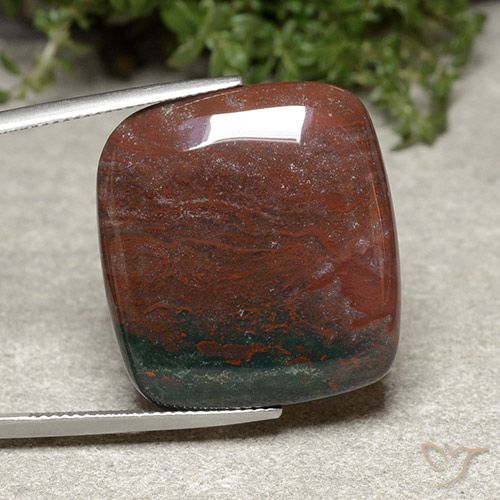 30.25ct Natural Multicolor Jasper, Cushion, Opaque