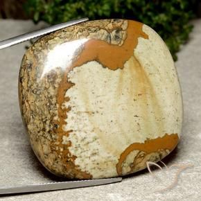 74.76 ct Multicolor Jasper Stone, Natural Jasper in Cushion Cabochon Shape for Sale