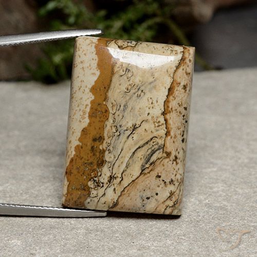 Jaspe Multicolor Corte Baguette de 42.42 ct de Indonesia, dimensión 27,9 x 19,6mm, piedra preciosa natural No tratado, claridad Opaco, Jaspe Corte Baguette y Cabujón de 1 pieza, dureza de Mohs de 6.5 - 7 Adecuado para joyas de uso diario , Photo A