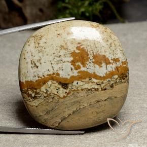 84.37 ct Multicolor Jasper Stone, Natural Jasper in Cushion Cabochon Shape for Sale