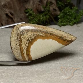 92.51 ct Multicolor Jasper Stone, Natural Jasper in Pear Cabochon Shape for Sale