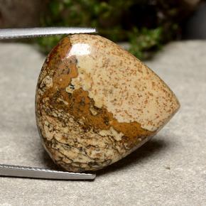 18.96 ct Multicolor Jasper Stone, Natural Jasper in Pear Cabochon Shape for Sale