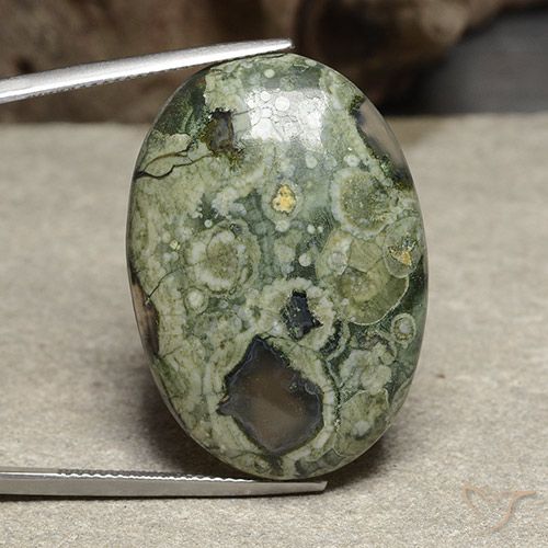 28.30ct Natural Multicolor Jasper, Oval, Opaque