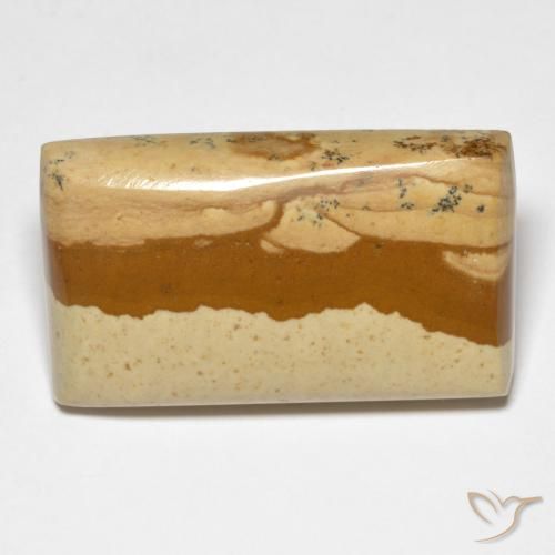 26.46 ct Multicolor Jasper Gemstone, Jasper Gem in Baguette Cabochon Shape for Sale.