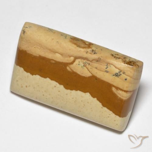 26.46 ct Multicolor Jasper Stone, Natural Jasper in Baguette Cabochon Shape for Sale