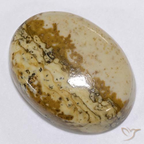 19.96 ct Multicolor Jasper Stone, Natural Jasper in Oval Cabochon Shape for Sale