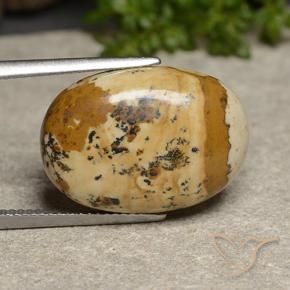 14.50 ct Multicolor Jasper Stone, Natural Jasper in Oval Cabochon Shape for Sale