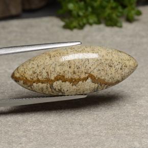 17.23 ct Multicolor Jasper Stone, Natural Jasper in Marquise Cabochon Shape for Sale
