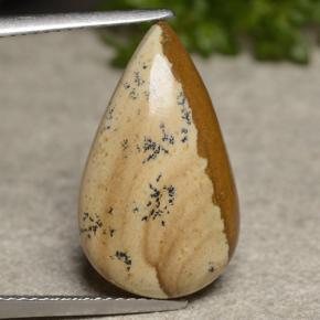 7.70 ct Multicolor Jasper Gemstone, Jasper Gem in Pear Cabochon Shape for Sale.