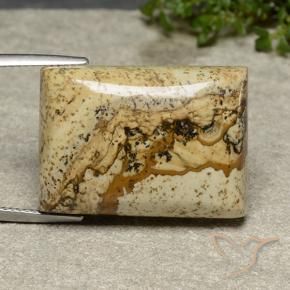 31.56 ct Multicolor Jasper Stone, Natural Jasper in Baguette Cabochon Shape for Sale