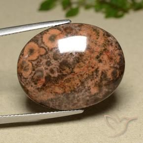 22.97 ct Multicolor Jasper Stone, Natural Jasper in Oval Cabochon Shape for Sale