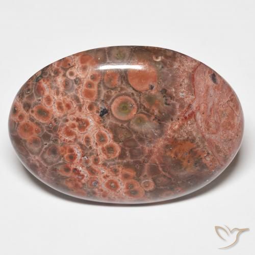 25.58ct Natural Multicolor Jasper, Oval, Opaque