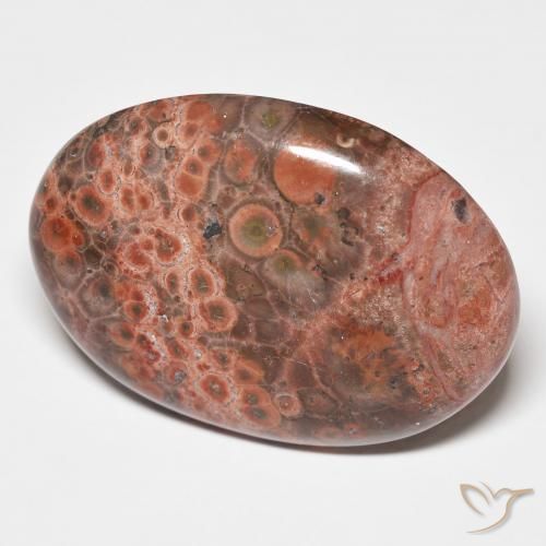 25.58 ct Multicolor Jasper Stone, Natural Jasper in Oval Cabochon Shape for Sale