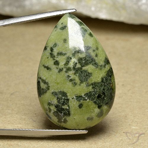 31.45ct Natural Multicolor Jasper, Pear Shape, Opaque