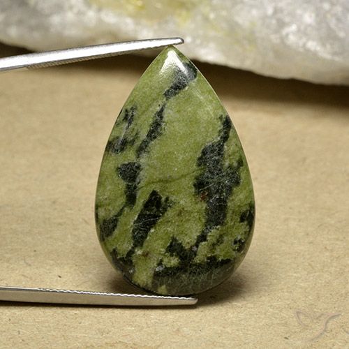 22.20ct Natural Multicolor Jasper, Pear Shape, Opaque