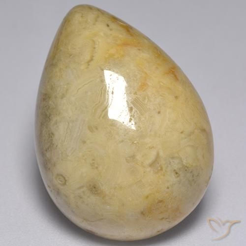 25.97ct Natural Multicolor Jasper, Pear Shape, Opaque