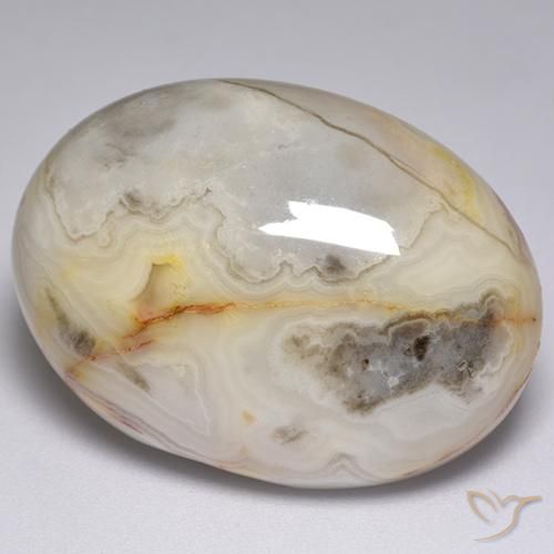 42.94 ct Multicolor Jasper Stone, Natural Jasper in Oval Cabochon Shape for Sale