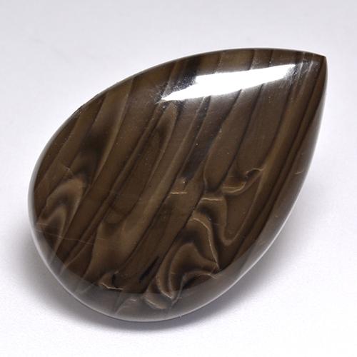 23.63 ct Brown Jasper Gemstone, Jasper Gem in Pear Cabochon Shape for Sale.