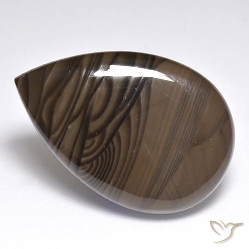 24.21 ct Brown Jasper Stone, Natural Jasper in Pear Cabochon Shape for Sale