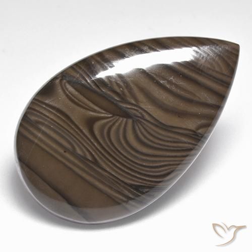 31.70 ct Brown Jasper Stone, Natural Jasper in Pear Cabochon Shape for Sale