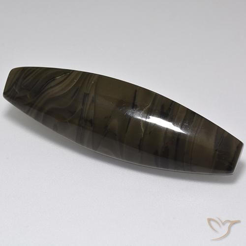 22.30ct Natural Dark Brown Jasper, Fancy, Opaque, Photo A