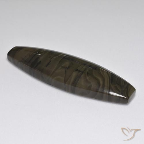 Jasper Gemstone in 40.2 x 12.3 mm Size for Sale, Jasper Stone in Dark Brown Color