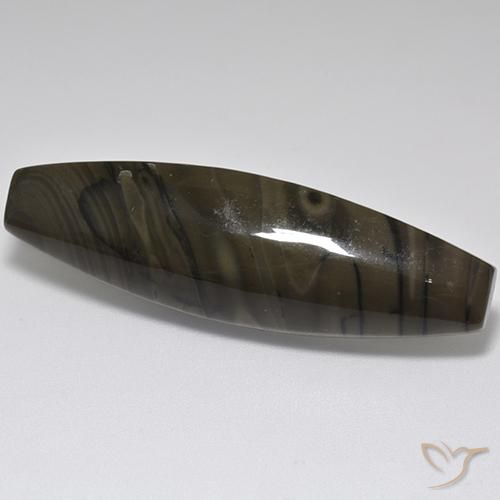 57.64ct Natural Medium-Dark Brown Jasper, Oval, Opaque