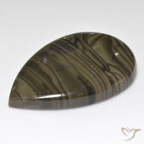 Jasper Gemstone in 30.2 x 20.2 mm Size for Sale, Jasper Stone in Dark Brown Color