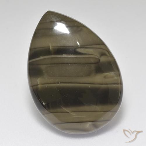 18.22ct Natural Light Brown Jasper, Pear Shape, Opaque